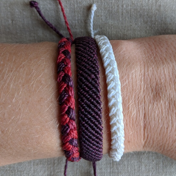Stackable String Bracelet Choose Your Color Adjustable String Bracelet Pura Vida-Style Custom Mini Braided Charm BraceletAnklet